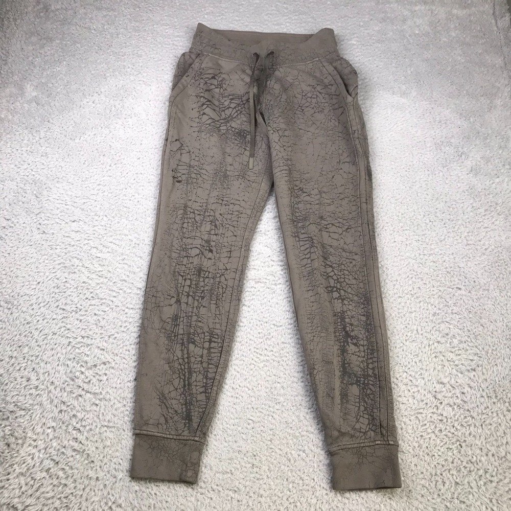 Lululemon Warm Down Jogger 7/8 Womens 4 Thread Dye Rover Black Sweetpants